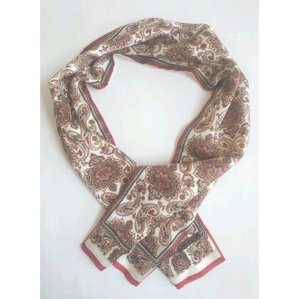 Vintage Ladies Accessory Street Oscar de La Renta Silk/Wool Back Scarf - Japan